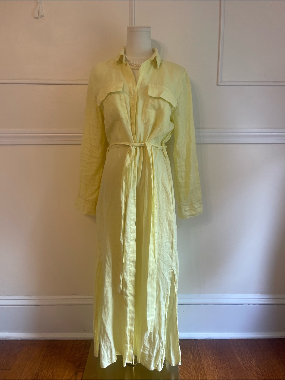 Magaschoni 100% Linen Shirt Dress